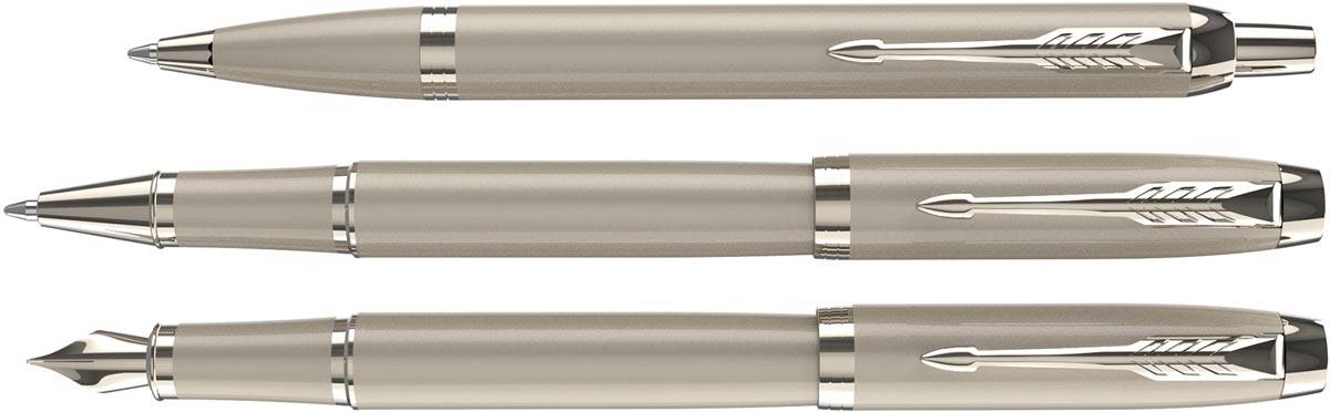 Parker IM Monochrome vulpen Champagne, medium, giftbox
