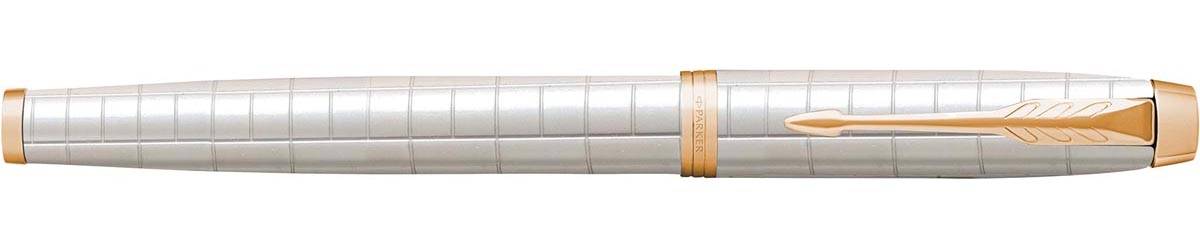 Parker IM Premium roller, fijn, in giftbox, Pearl (wit/goud)