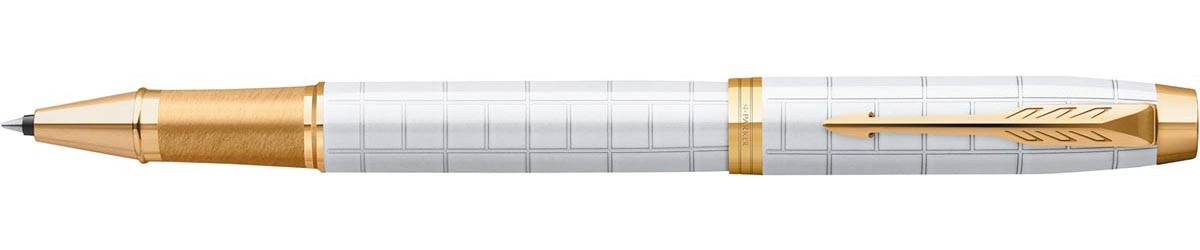 Parker IM Premium roller, fijn, in giftbox, Pearl (wit/goud)