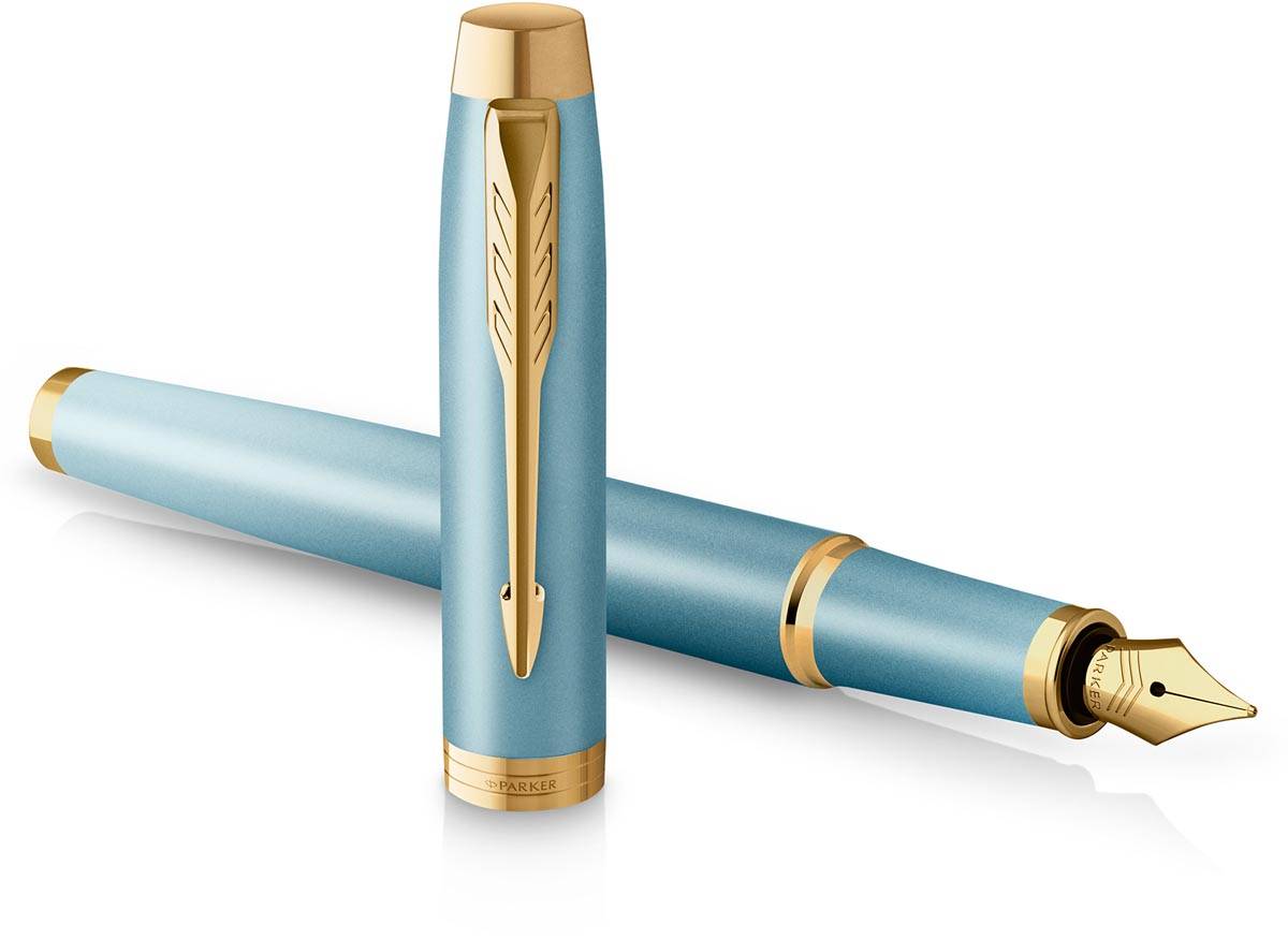 Parker IM Rituals, vulpen, turkoois GT, medium, giftbox