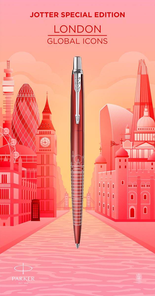Parker Jotter balpen, special edition Londen, medium, in giftbox