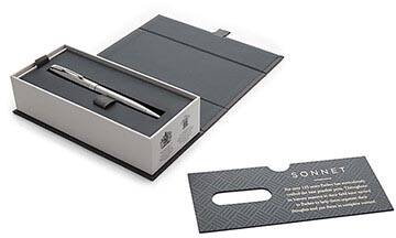 Parker Sonnet balpen, Stainless Steel CT, medium, in giftbox