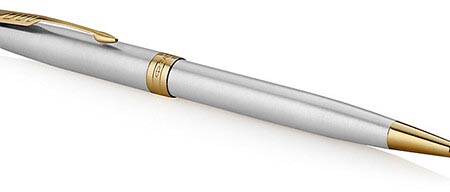 Parker Sonnet balpen, Stainless Steel GT, medium, in giftbox