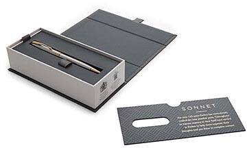 Parker Sonnet balpen, Stainless Steel GT, medium, in giftbox