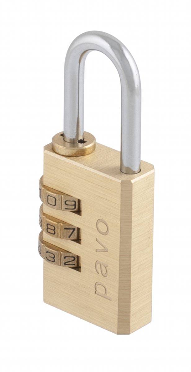 Pavo hangslot 28 mm, met cijferslot