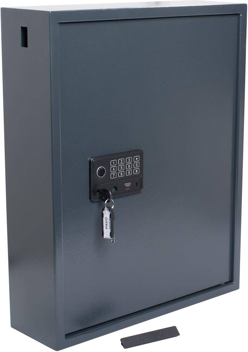 Pavo Magnettag sleutelkast, voor 100 sleutelhangers, donkergrijs