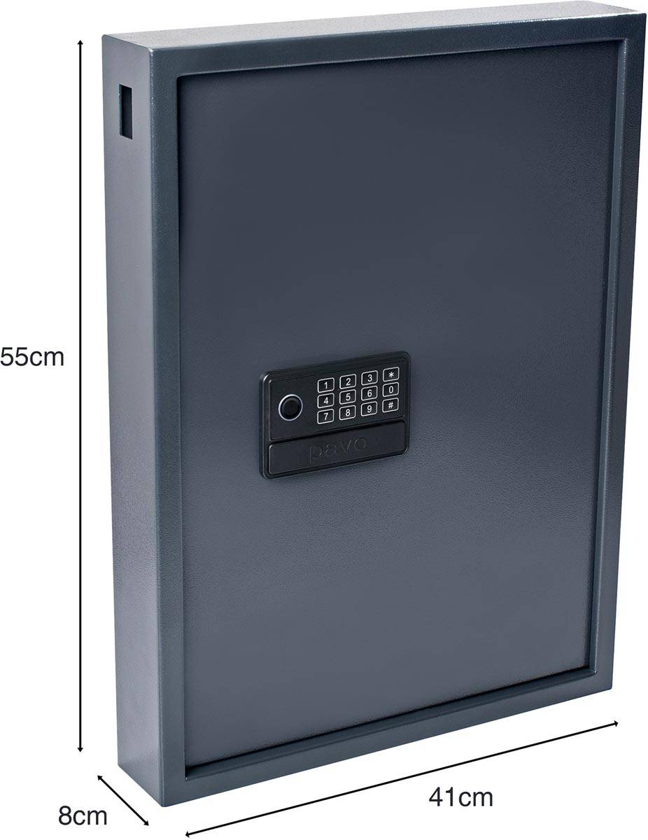 Pavo Magnettag sleutelkast, voor 50 sleutelhangers, donkergrijs