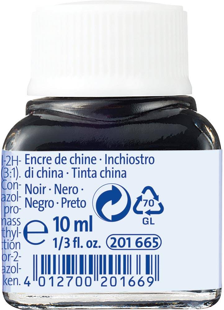Pelikan Oost-Indische inkt zwart, flesje van 10 ml