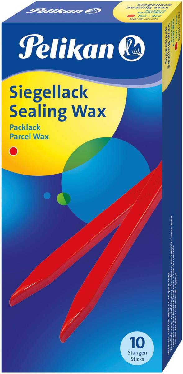 Pelikan zegelwas 60/10, doos van 10 stuks, rood
