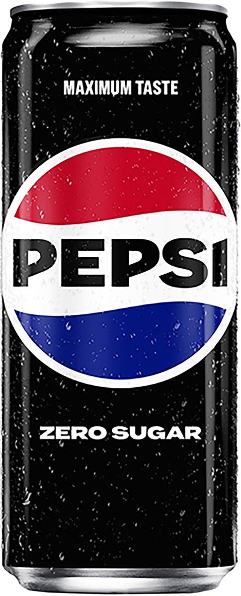 Pepsi Zero Sugar frisdrank, sleek blik van 33 cl, pak van 24 stuks