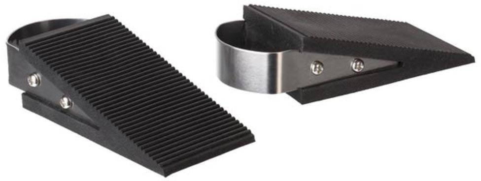 Perel deurstop, rubber, zwart, pak van 2 stuks