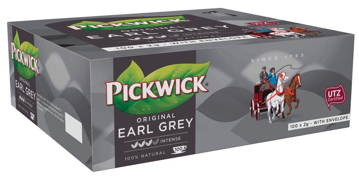 Pickwick thee, Earl Grey, pak van 100 stuks