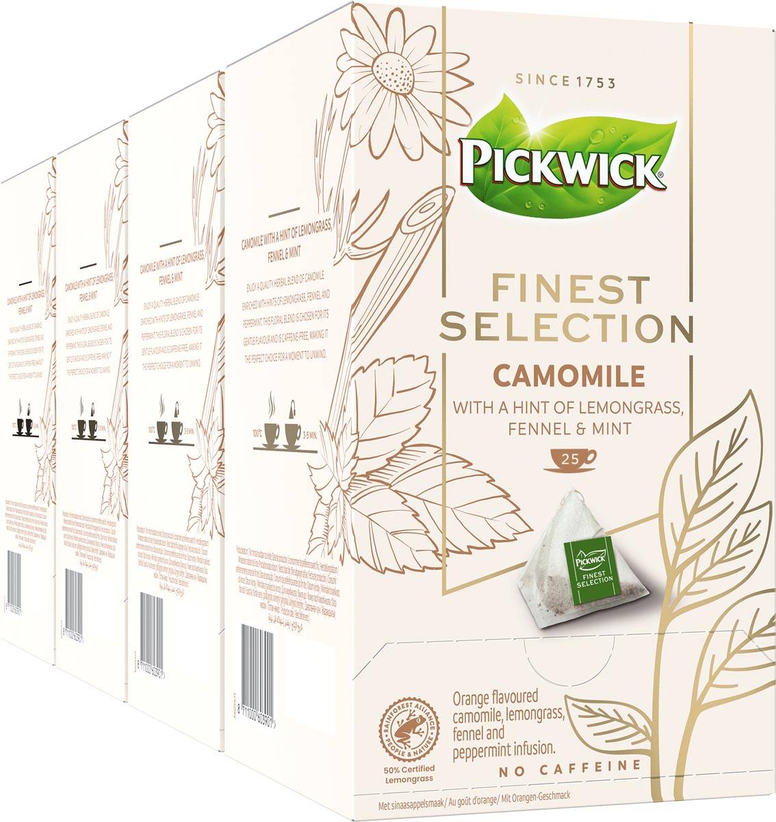 Pickwick thee finest selection, kamille, pak van 25 zakjes