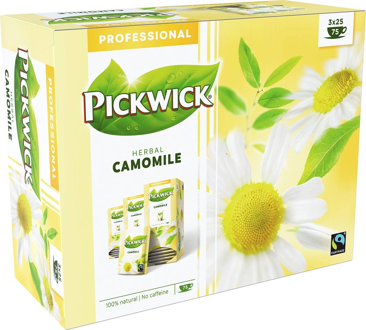Pickwick thee, kamille , fairtrade, pak van 25 zakjes