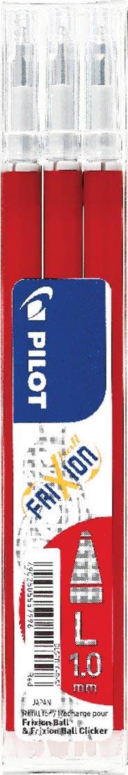 Pilot balpenvulling FriXion Ball/Clicker, rood, etui van 3 stuks