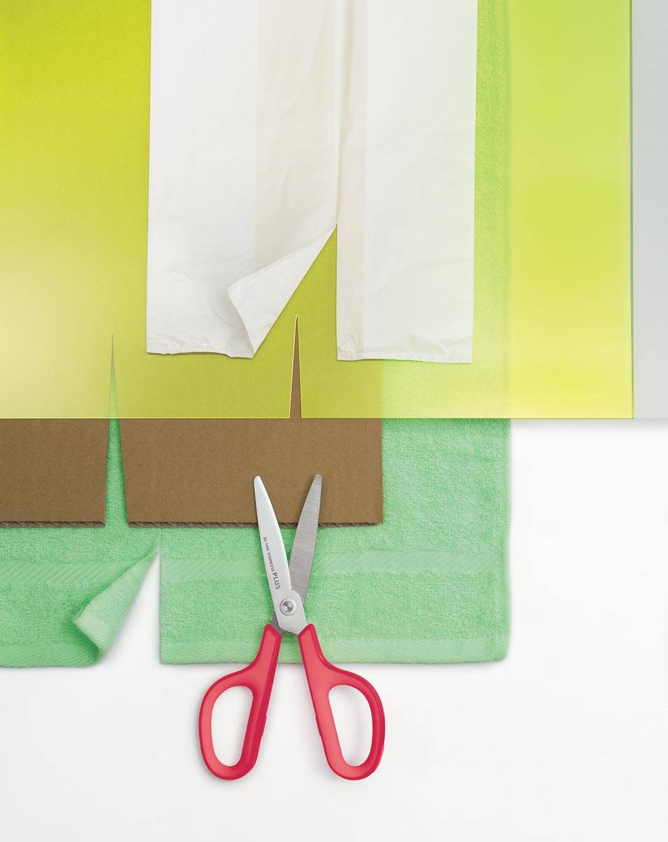 Plus FitCut Curve SMART schaar voor linkshandigen, 17,5 cm, blauw, op blister