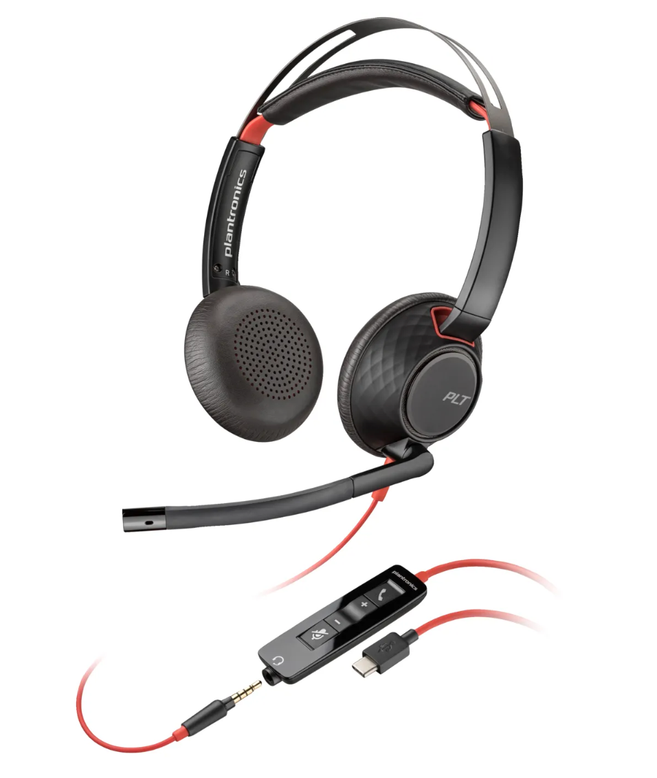 POLY Blackwire 5220 Stereo USB-C Headset + 3,5 mm plug + USB-C/A adapter