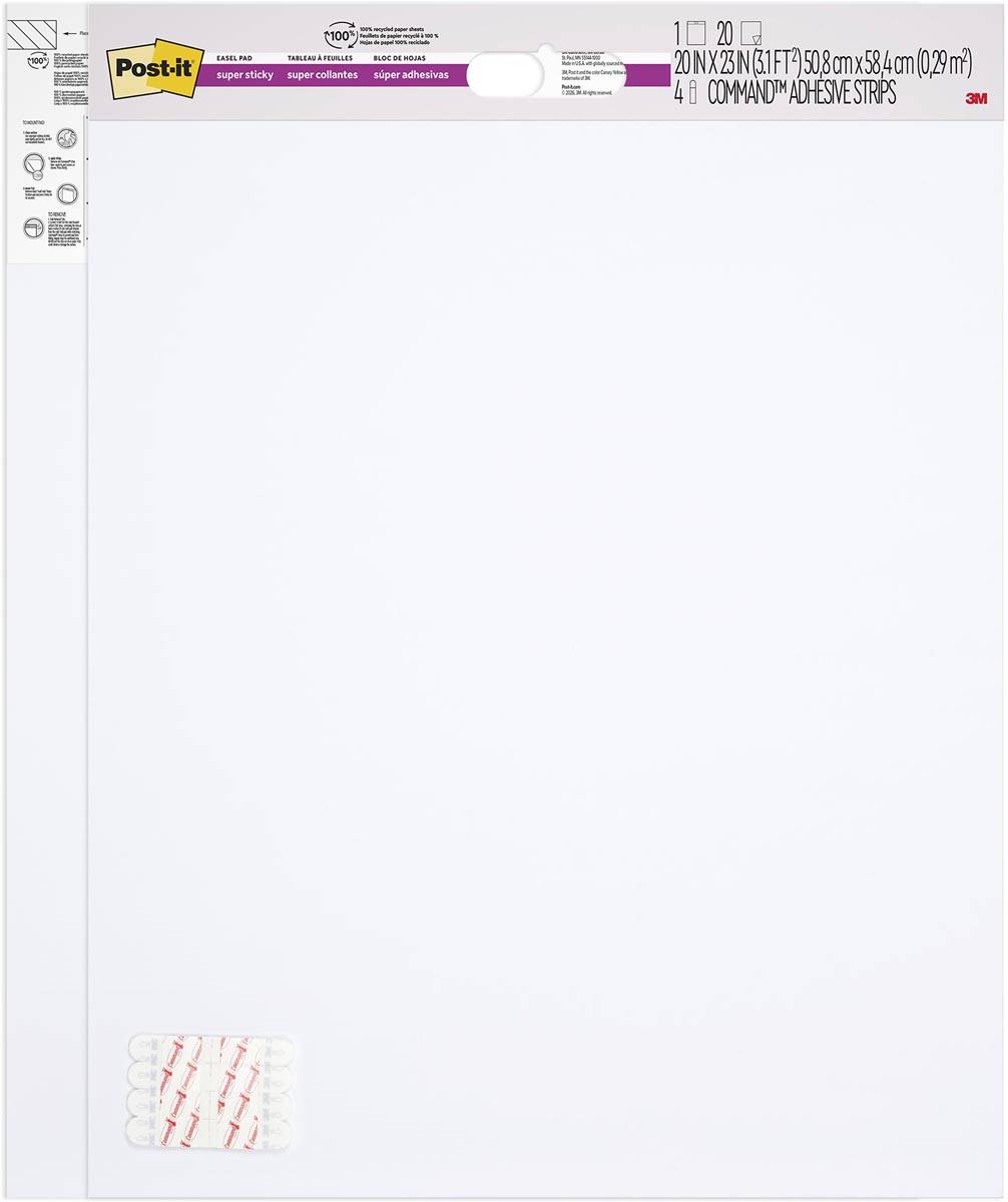 Post-it Wall/table Pad, ft 58,4 x 50,8 cm, pak van 2 x 20 vel