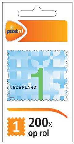 Postzegel nationaal NL, waarde 1, rol van 200 stuks, zelfklevend