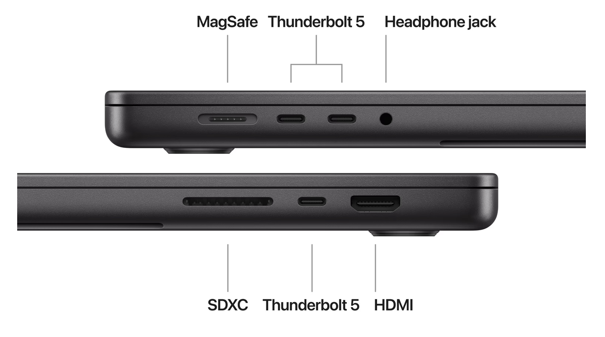Apple MacBook Pro 16 inch (2024) M4 Max (14 core CPU/32 core GPU) 36GB/1TB Spacezwart QWERTY