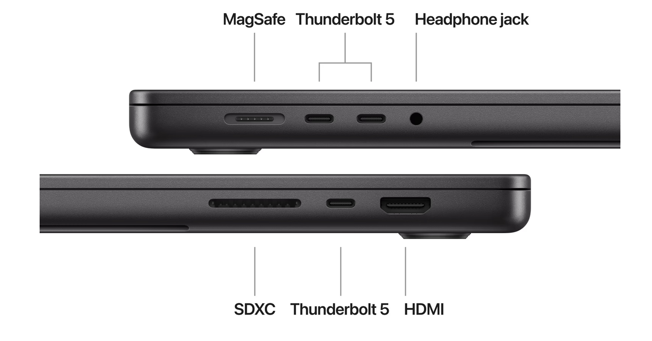 Apple MacBook Pro 16 inch (2024) M4 Pro (14 core CPU/20 core GPU) 24GB/512GB Spacezwart QWERTY