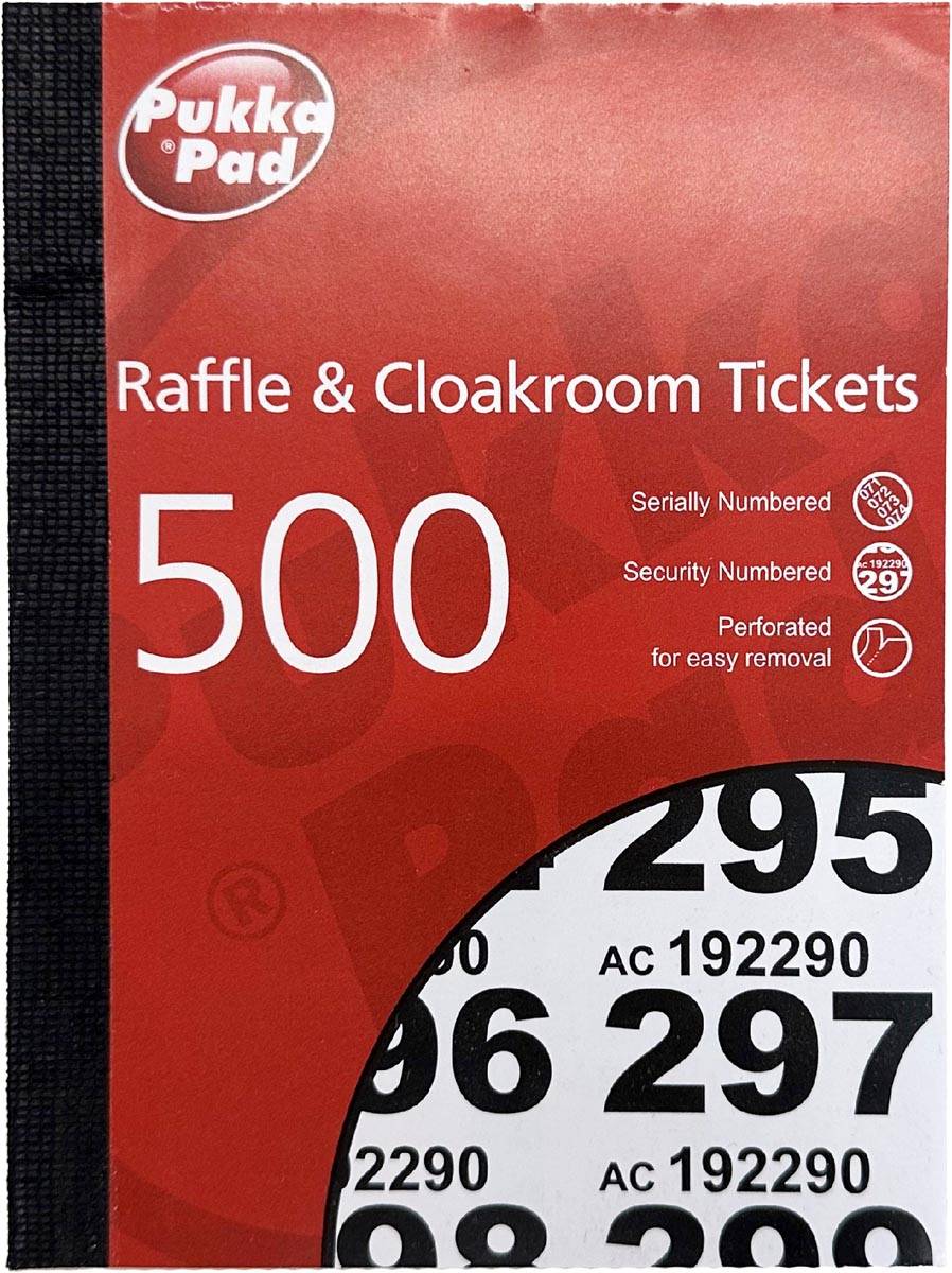 Pukka Pad genummerde loterij- en garderobetickets 1-500