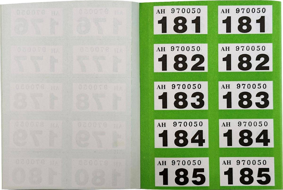 Pukka Pad genummerde loterij- en garderobetickets 1-500