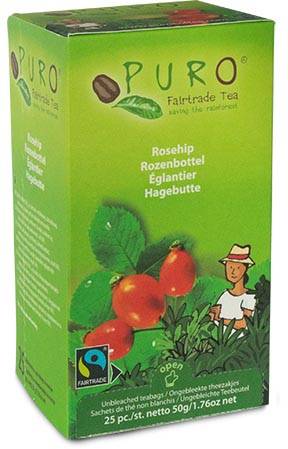 Puro Bio thee Rozenbottel, fairtrade, pak van 25 zakjes