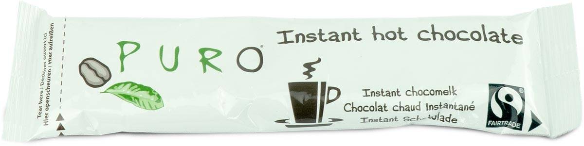 Puro cacao poedersticks fairtrade, 30 g, doos van 100 stuks