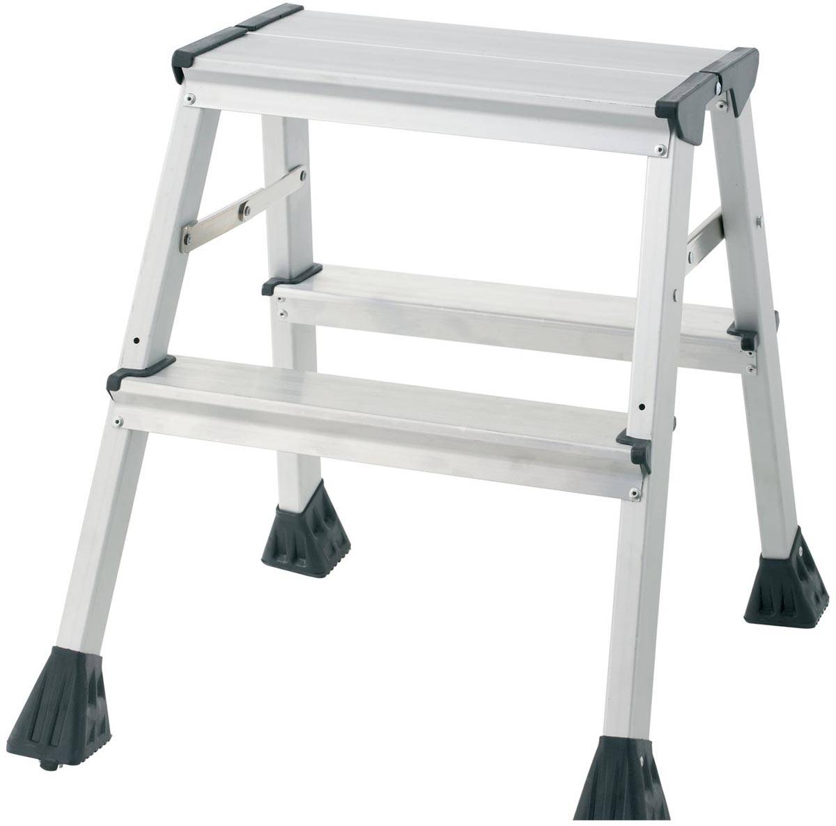 Q-CONNECT aluminum ladder, 2 treden