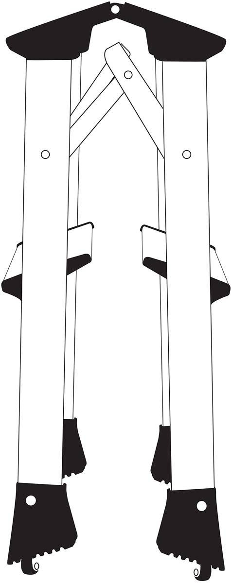 Q-CONNECT aluminum ladder, 2 treden