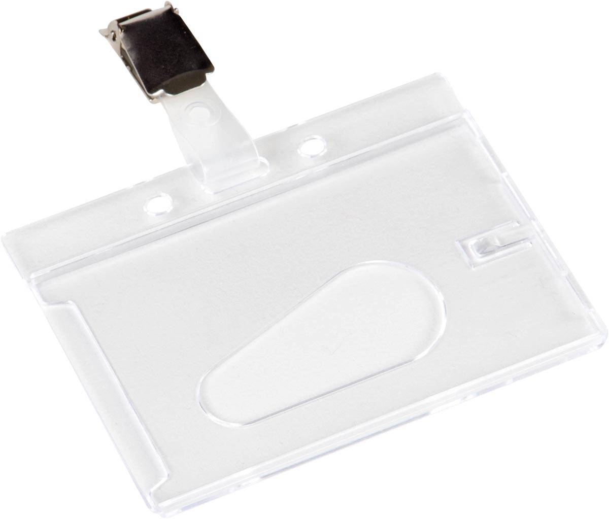 Q-CONNECT badge met clip 85 x 54 mm