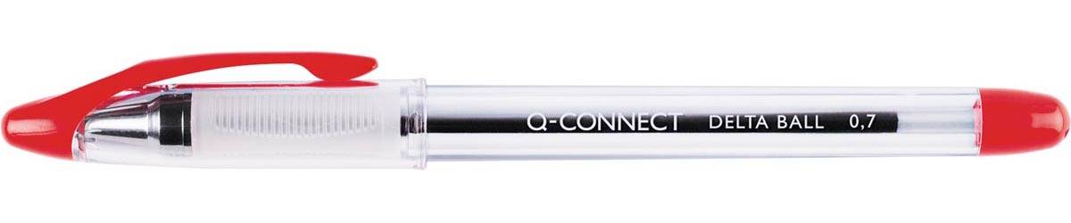 Q-CONNECT balpen Delta, 0,7 mm, medium rood