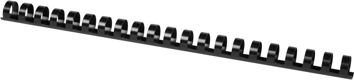 Q-CONNECT bindrug 16mm 21 rings 50 stuks zwart