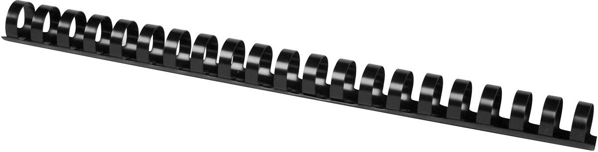 Q-CONNECT bindrug 18mm 21 rings 50 stuks zwart