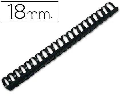 Q-CONNECT bindrug 18mm 21 rings 50 stuks zwart