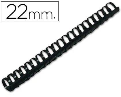 Q-CONNECT bindrug 22mm 21 rings 50 stuks zwart