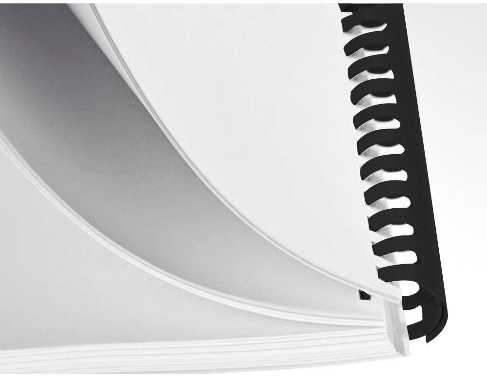 Q-CONNECT bindrug 6mm 21 rings 100 stuks zwart