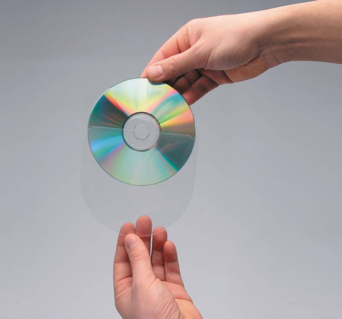 Q-CONNECT CD hoes zelfklevend met tab PP 10 stuks