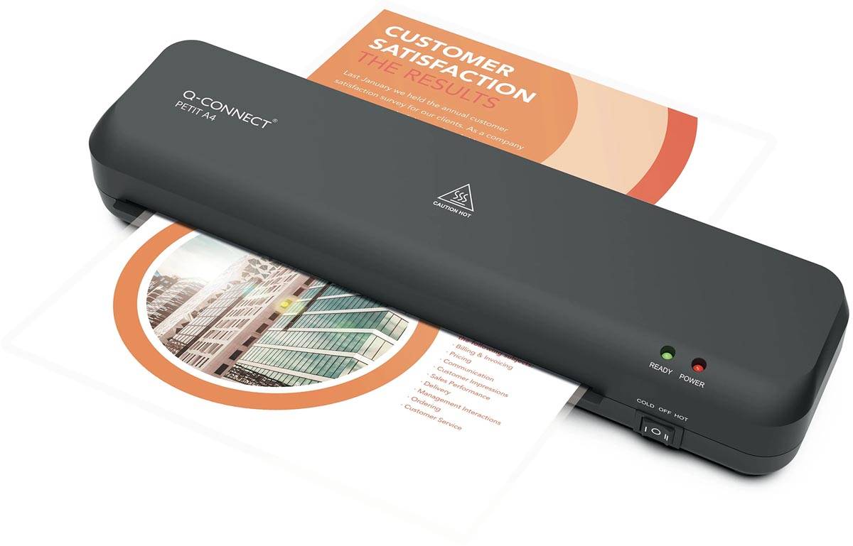 Q-CONNECT compacte lamineermachine, ft A4, zwart