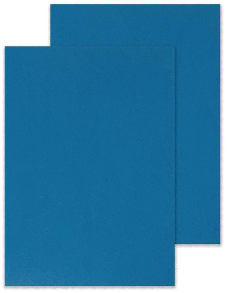 Q-CONNECT dekblad A4 leder 250 grams 100 stuks blauw