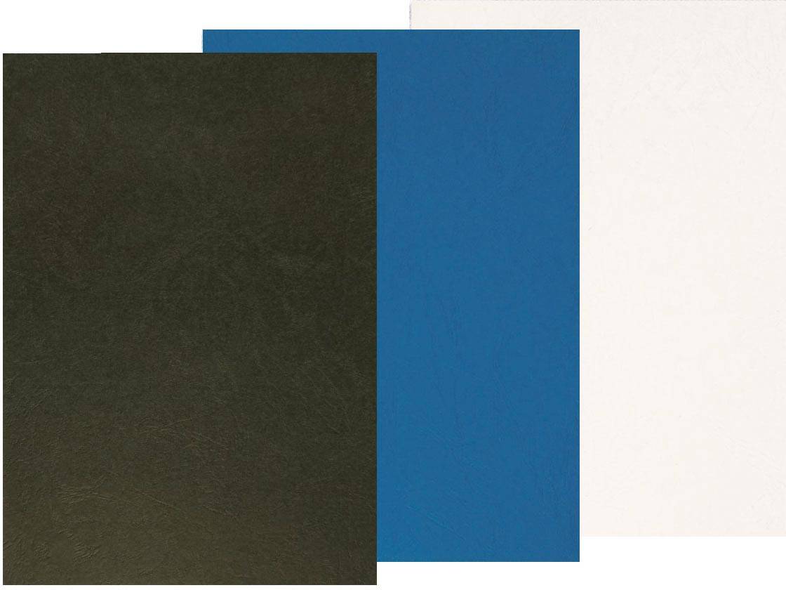 Q-CONNECT dekblad A4 leder 250 grams 100 stuks blauw