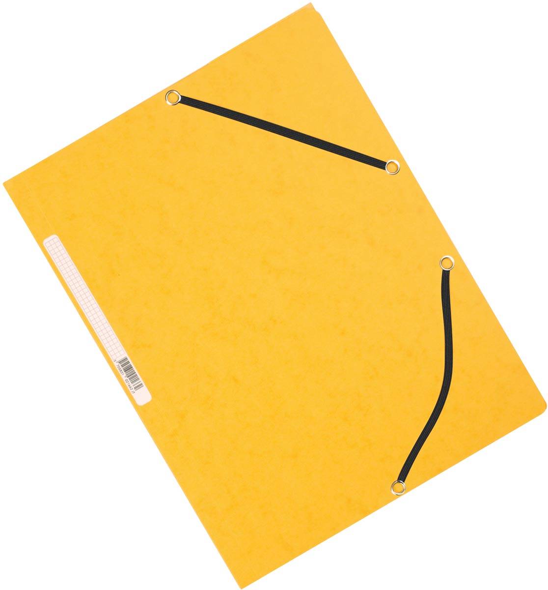 Q-CONNECT elastomap, A4, 3 kleppen en elastieken, karton, geel
