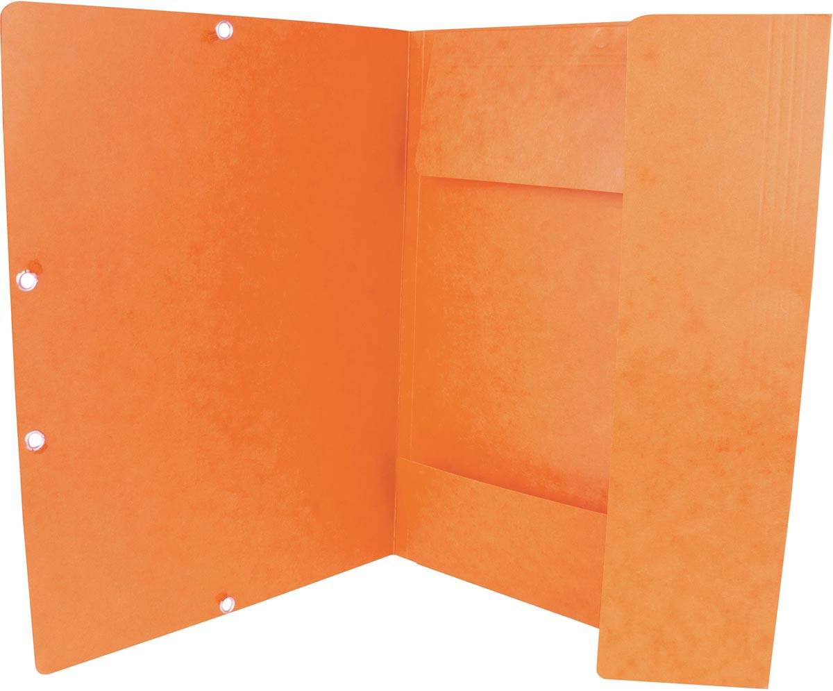 Q-CONNECT elastomap, A4, 3 kleppen en elastieken, karton, oranje