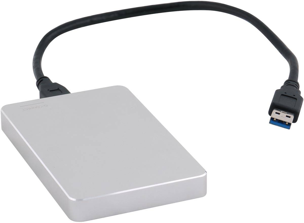 Q-CONNECT externe harde schijf USB 3.0, zilver, 2 TB