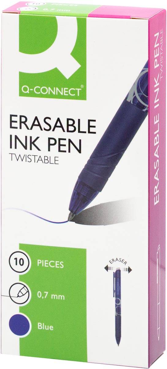 Q-CONNECT gelroller, uitwisbaar, blauw