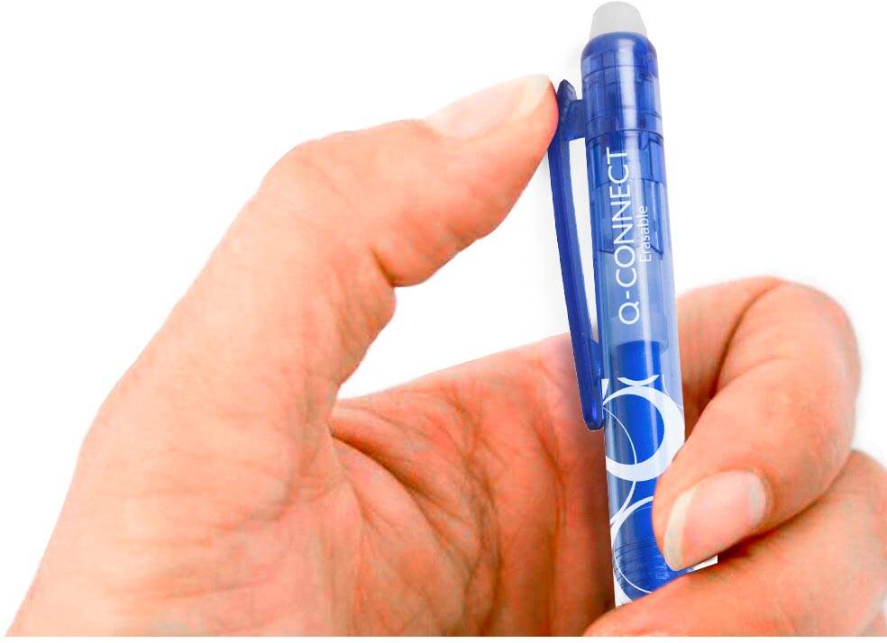 Q-CONNECT gelroller, uitwisbaar, blauw