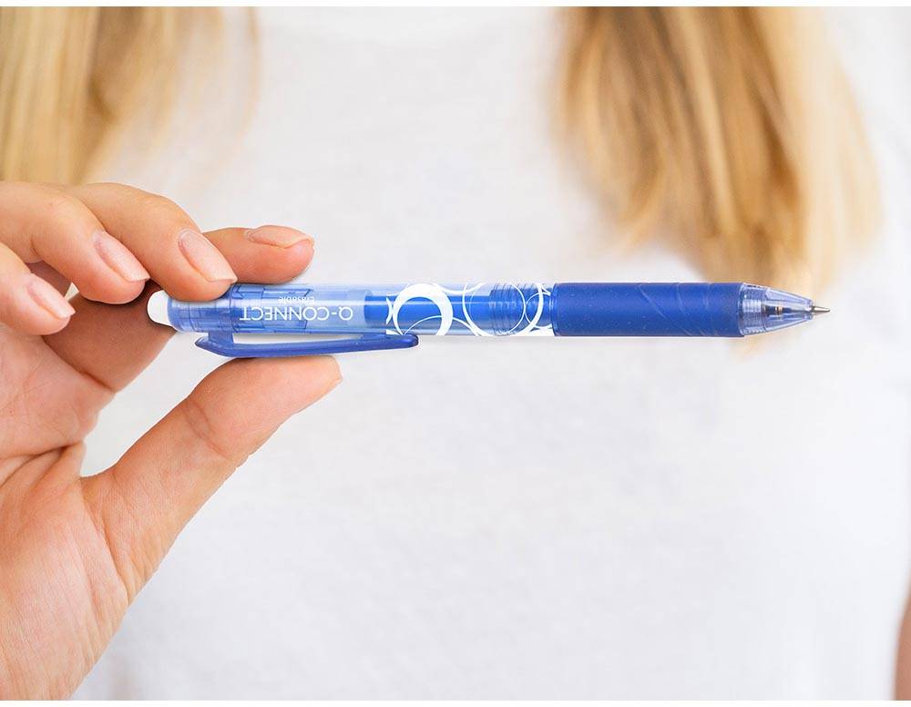 Q-CONNECT gelroller, uitwisbaar, blauw