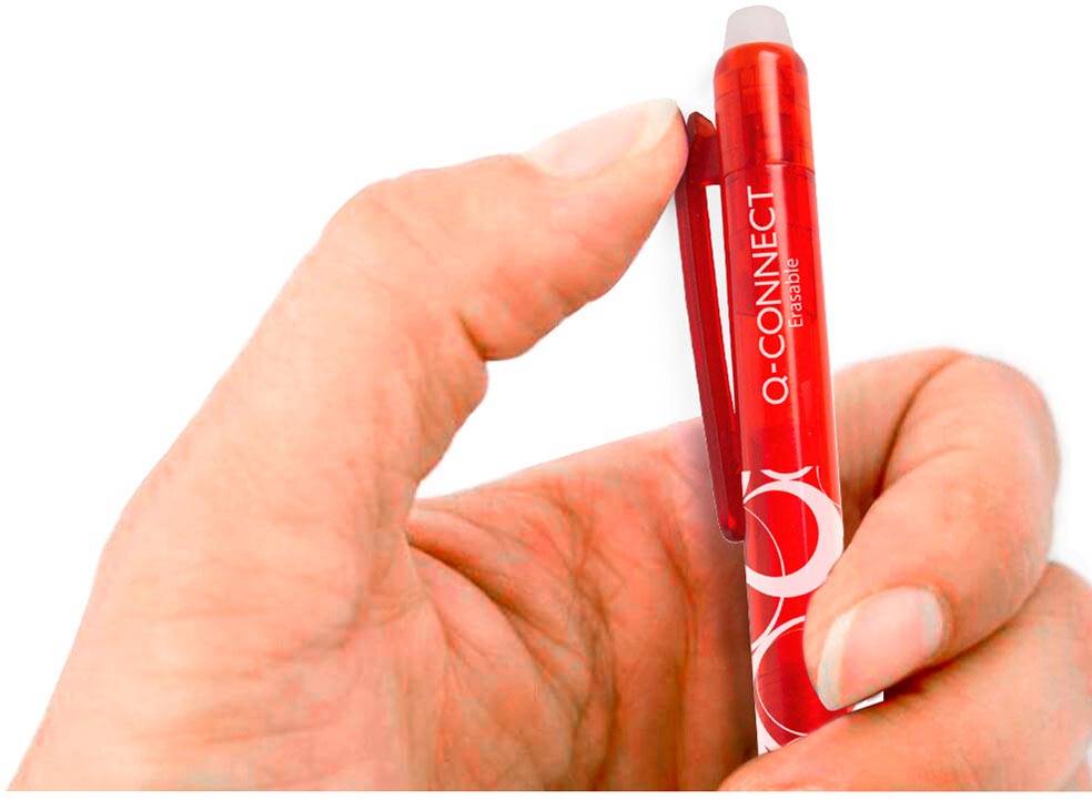 Q-CONNECT gelroller, uitwisbaar, rood