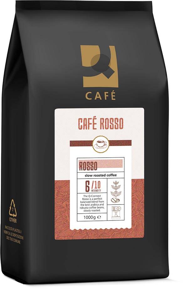 Q-CONNECT koffiebonen Café Rosso, pak van 1 kg
